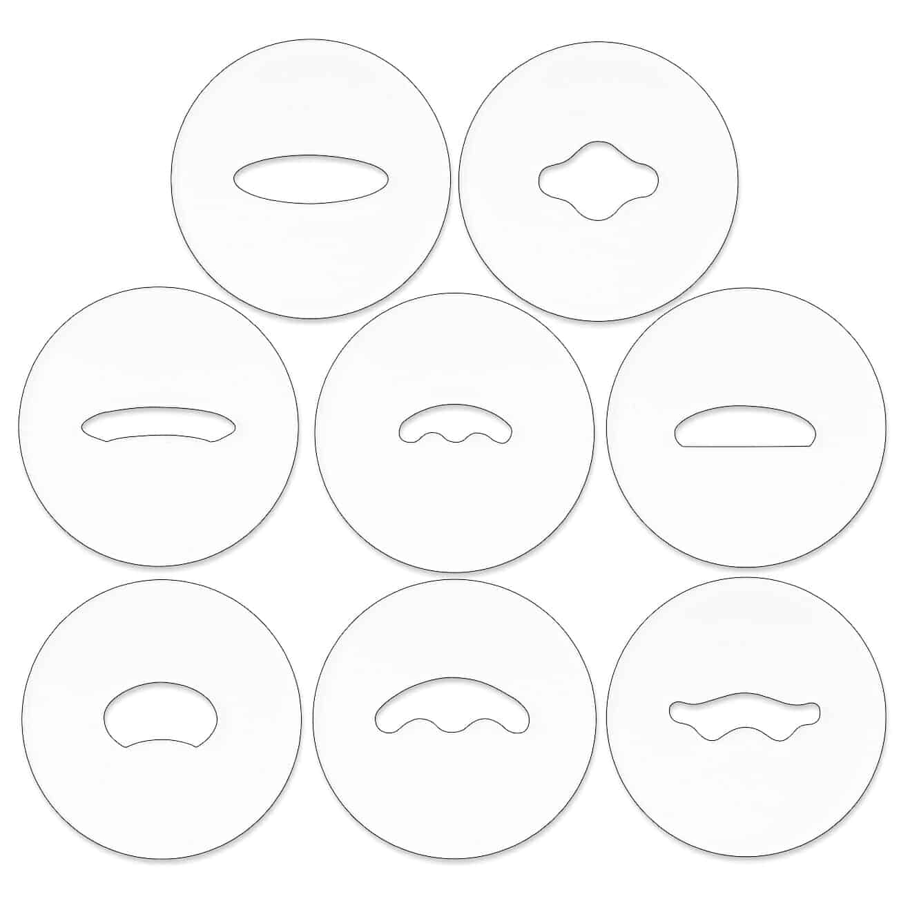 Scott Creek SC034 - 8pc Basic Shapes Acrylic Die Set for Clay Gun