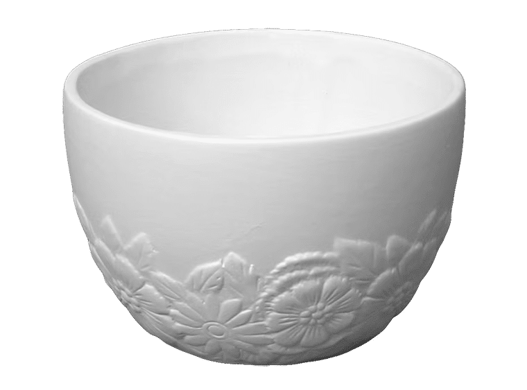 Wholesale Bisqueware - 119 Botanical Love Bowl