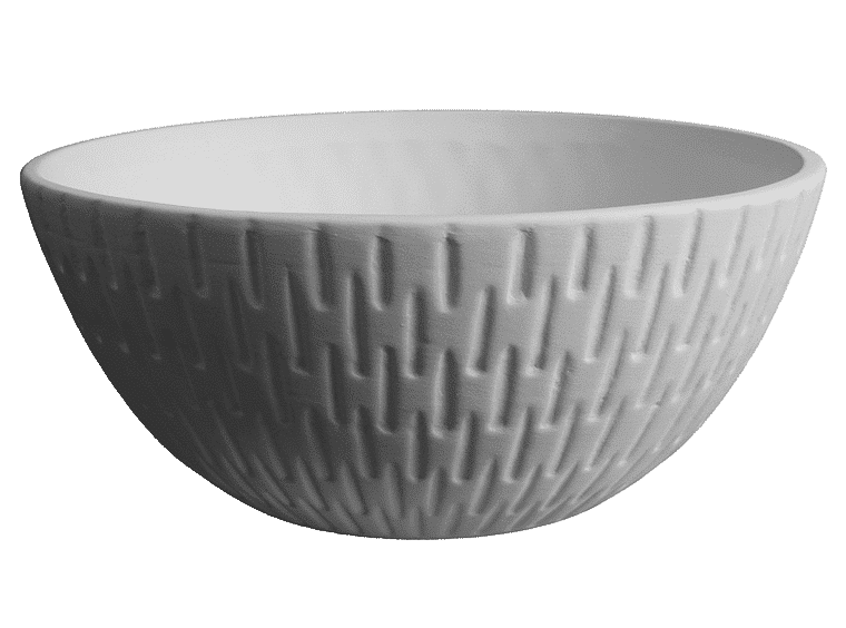 Wholesale Bisqueware - 132 Large Carved Bowl